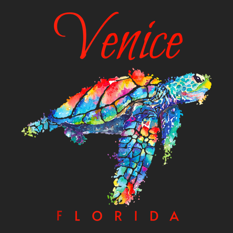 Venice Florida Watercolor Sea Turtle Tank Top 3/4 Sleeve Shirt | Artistshot