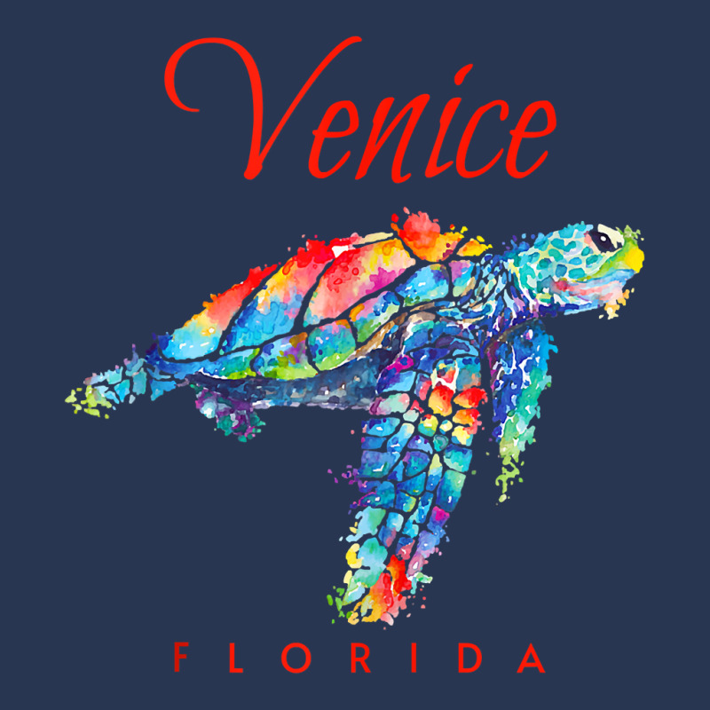 Venice Florida Watercolor Sea Turtle Tank Top Men Denim Jacket | Artistshot