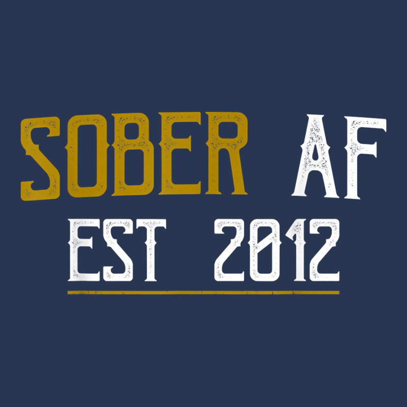 Sober Af Since 2012   10 Year Sobriety Anniversary T Shirt Men Denim Jacket | Artistshot