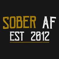 Sober Af Since 2012   10 Year Sobriety Anniversary T Shirt Medium-length Apron | Artistshot