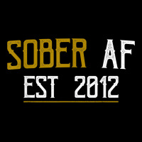 Sober Af Since 2012   10 Year Sobriety Anniversary T Shirt Silver Rectangle Keychain | Artistshot