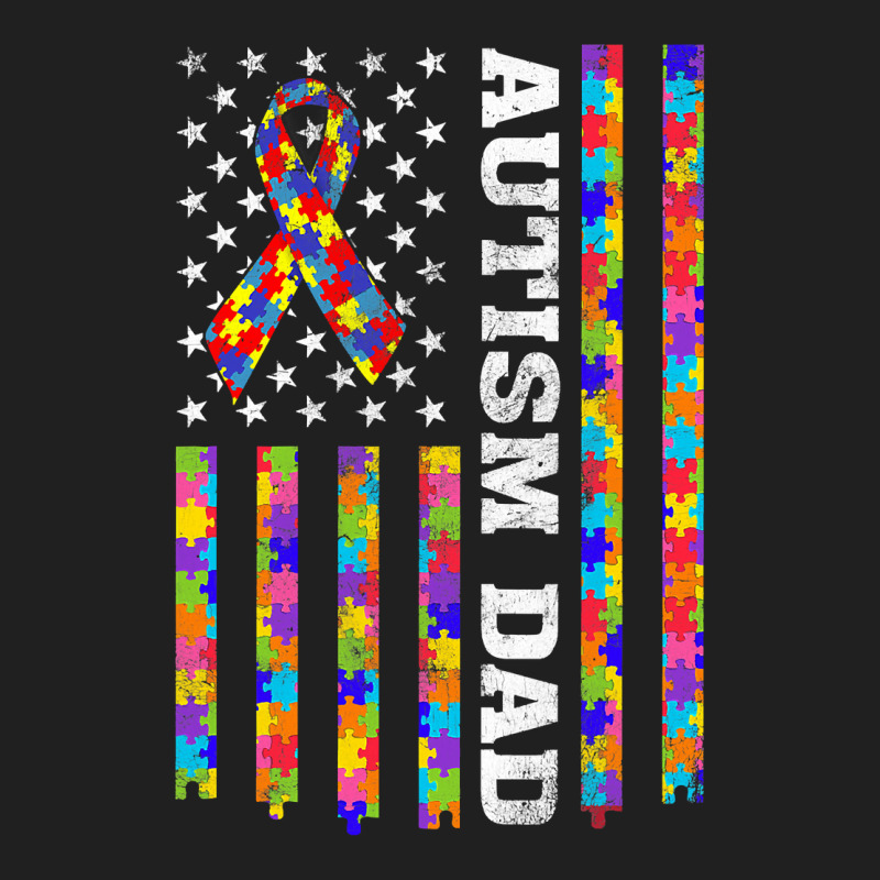 Autism Awareness Proud Autism Dad Vintage Usa Flag Gift Men Ladies Polo Shirt by EricWade | Artistshot