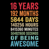 Vintage 16th Birthday Shirt Gifts 16 Years Old Being Awesome T Shirt Long Sleeve Shirts | Artistshot