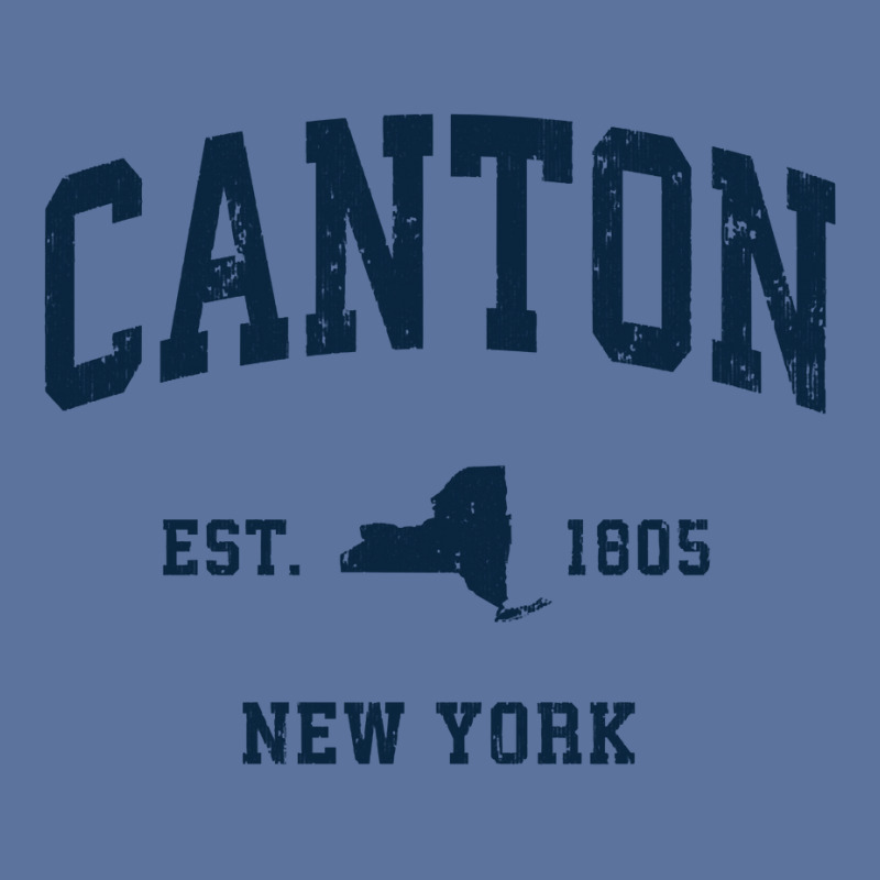 Canton New York Ny Vintage Athletic Navy Sports Design Long Sleeve T S Lightweight Hoodie | Artistshot