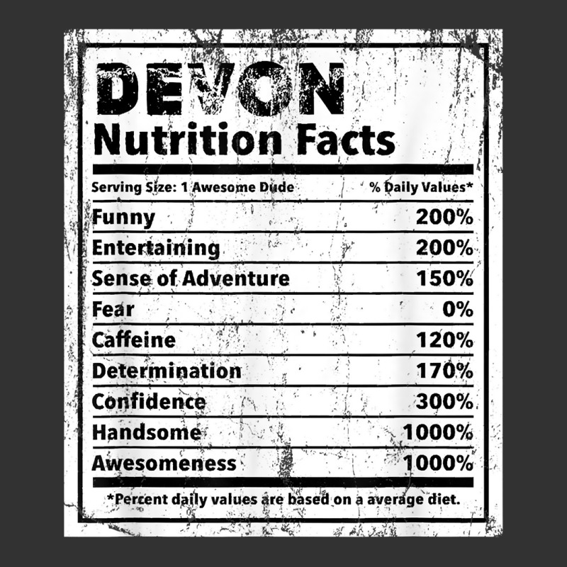 Devon Nutrition Facts Funny Name Humor Nickname Sarcasm T Shirt Baby Bodysuit by spizerrleppleq | Artistshot