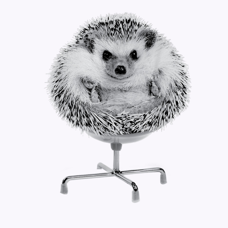 Funny Hedgehog In An Office Chair Ready For Work Fat Animal T Shirt Tank Top by riogasehzilahiy | Artistshot