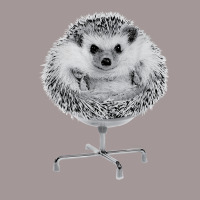 Funny Hedgehog In An Office Chair Ready For Work Fat Animal T Shirt Vintage Short | Artistshot