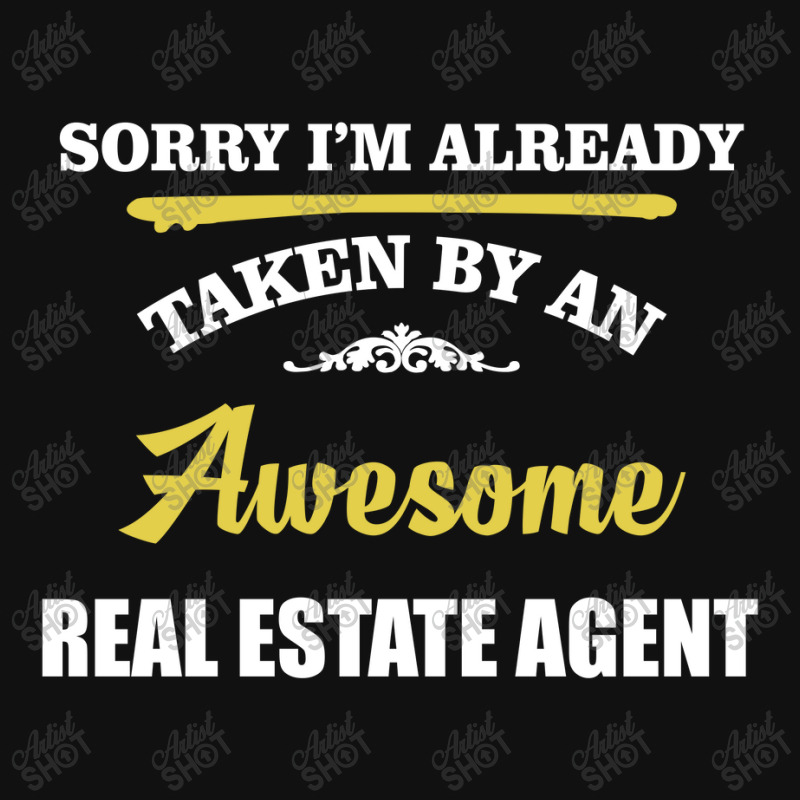 Sorry I'm Taken By An Awesome Real Estate Agent Face Mask Rectangle | Artistshot