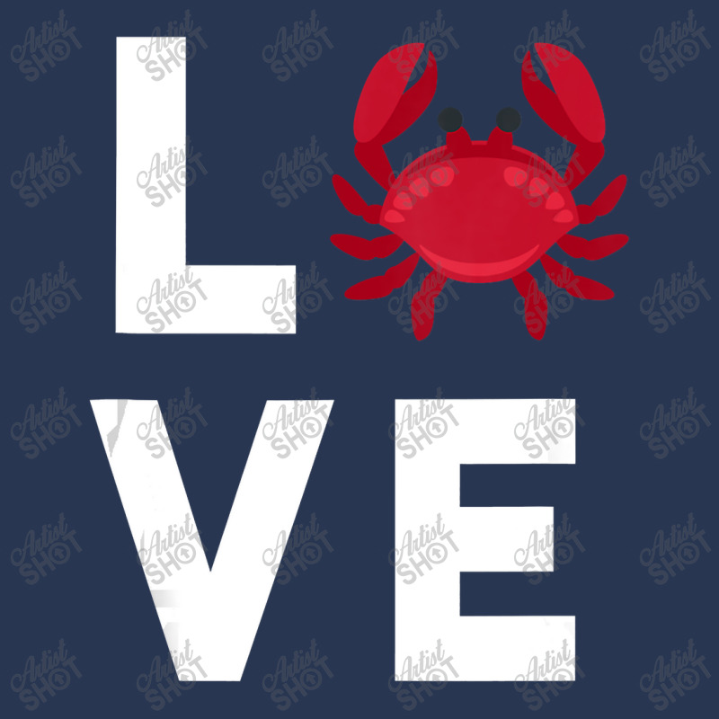 I Love Crabs Cute Crab Lover Crustacean Seafood Crab Men Denim Jacket | Artistshot