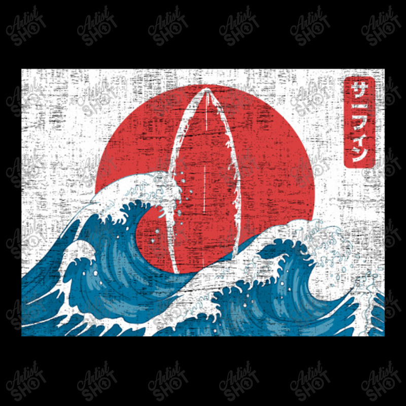 Surf Japanese Symbol Zipper Hoodie by gummyyyart | Artistshot