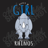 Rhino Costume Design - Just A Girl Who Loves Rhinos T-shirt | Artistshot