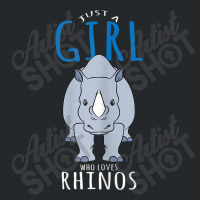 Rhino Costume Design - Just A Girl Who Loves Rhinos Crewneck Sweatshirt | Artistshot