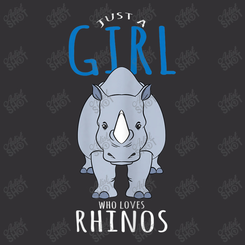 Rhino Costume Design - Just A Girl Who Loves Rhinos Vintage Short | Artistshot