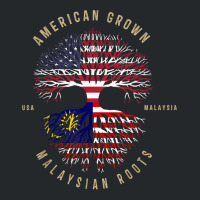 American Grown Malaysian Roots Vintage Usa & Malaysia T Shirt Crewneck Sweatshirt | Artistshot