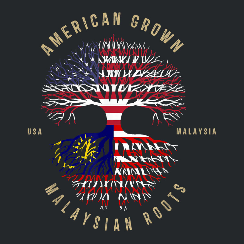 American Grown Malaysian Roots Vintage Usa & Malaysia T Shirt Crewneck Sweatshirt by woestebjparmal | Artistshot