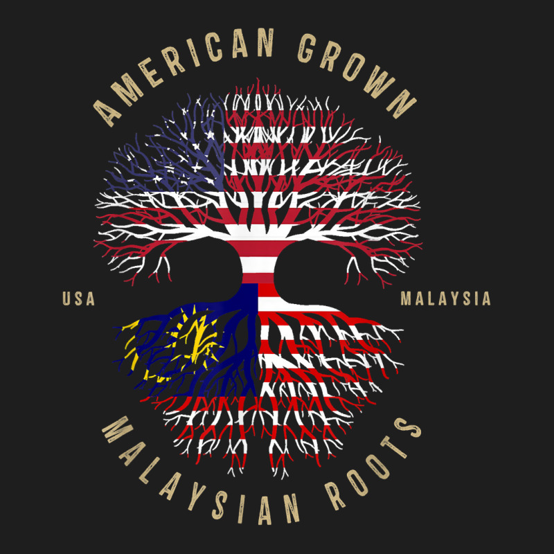 American Grown Malaysian Roots Vintage Usa & Malaysia T Shirt Classic T-shirt by woestebjparmal | Artistshot