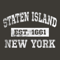 Staten Island New York T Est. 1661 Distressed Bucket Hat | Artistshot