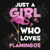 Zoo Animal Exotic Bird Women Just A Girl Who Loves Flamingos Scorecard Crop Tee | Artistshot