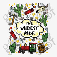 Wildest Ride In The Frontier, Hand Drawn Mine Train Attraction Illustr Ladies Fitted T-shirt | Artistshot