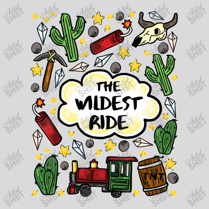 Wildest Ride In The Frontier, Hand Drawn Mine Train Attraction Illustr Women's Triblend Scoop T-shirt by satanarts | Artistshot