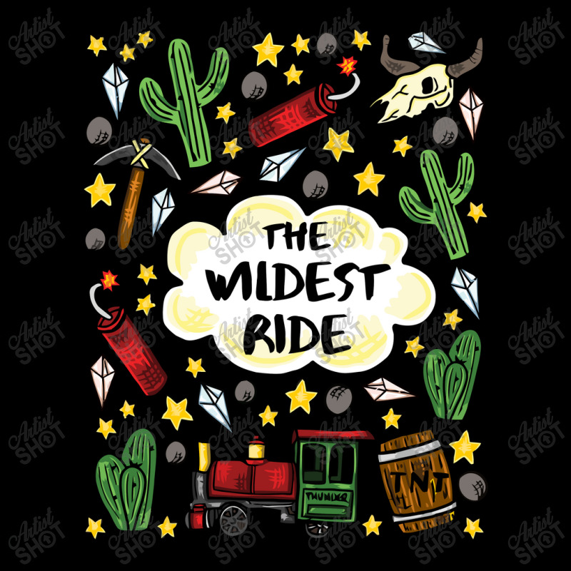 Wildest Ride In The Frontier, Hand Drawn Mine Train Attraction Illustr Cropped Sweater by satanarts | Artistshot