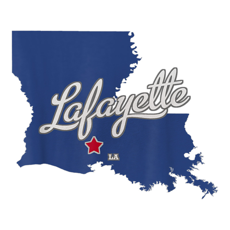 Lafayette Louisiana La Map T Shirt Unisex Hoodie | Artistshot