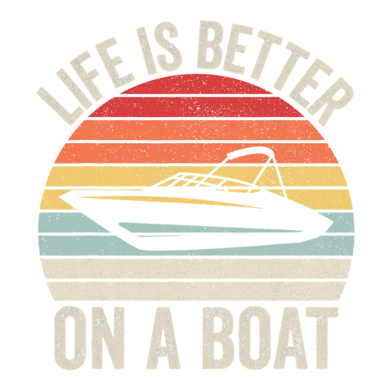 Vintage Life Is Better On A Boat Captain Boating Pontoon Sticker | Artistshot