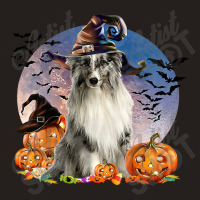 Dog Halloween Shetland Sheepdog Jack O Lantern Pumpkin Moon 57 Tank Top | Artistshot