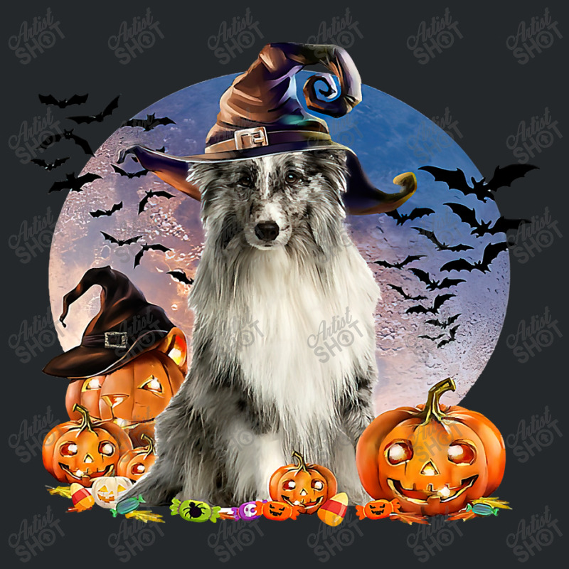 Dog Halloween Shetland Sheepdog Jack O Lantern Pumpkin Moon 57 Crewneck Sweatshirt | Artistshot