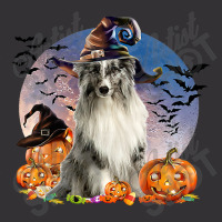 Dog Halloween Shetland Sheepdog Jack O Lantern Pumpkin Moon 57 Vintage Hoodie | Artistshot