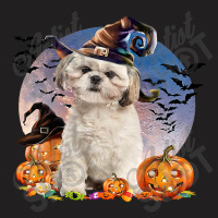 Dog Halloween Shih Tzu Jack O Lantern Pumpkin Moon 52 T-shirt | Artistshot