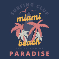 Miami Beach Florida Shirtsurfing Club Miami Beach The Island Of Paradi Ladies Denim Jacket | Artistshot