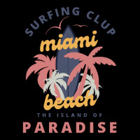 Miami Beach Florida Shirtsurfing Club Miami Beach The Island Of Paradi Maternity Scoop Neck T-shirt | Artistshot