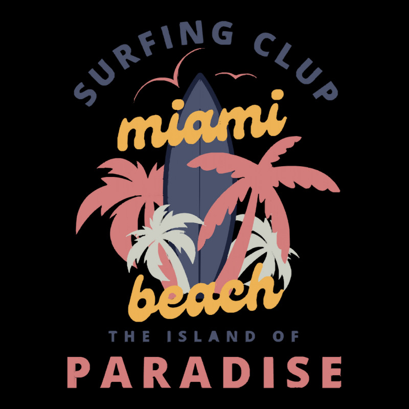 Miami Beach Florida Shirtsurfing Club Miami Beach The Island Of Paradi Maternity Scoop Neck T-shirt by rabbitappear | Artistshot