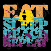 Eat Sleep Beach Repeat Retro Sunset Paradise   Eat Sleep Beach Repeat Cropped Hoodie | Artistshot