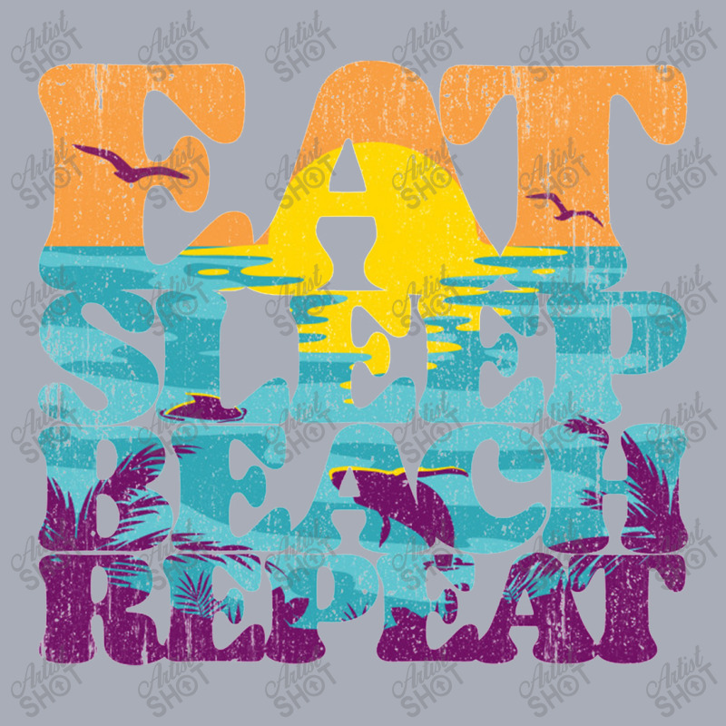 Eat Sleep Beach Repeat Retro Sunset Paradise   Eat Sleep Beach Repeat Tank Dress by loomcnultys | Artistshot