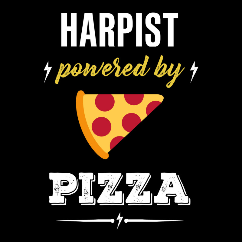 Harpist Powered By Pizza Funny Gift V-neck Tee | Artistshot