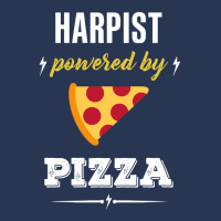 Harpist Powered By Pizza Funny Gift Men Denim Jacket | Artistshot