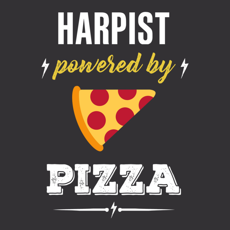 Harpist Powered By Pizza Funny Gift Vintage Hoodie | Artistshot