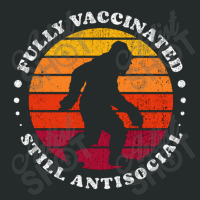 Fully Vaccinated Still Antisocial Bigfoot Retro Sunset   Fully Vaccina Women's Triblend Scoop T-shirt | Artistshot