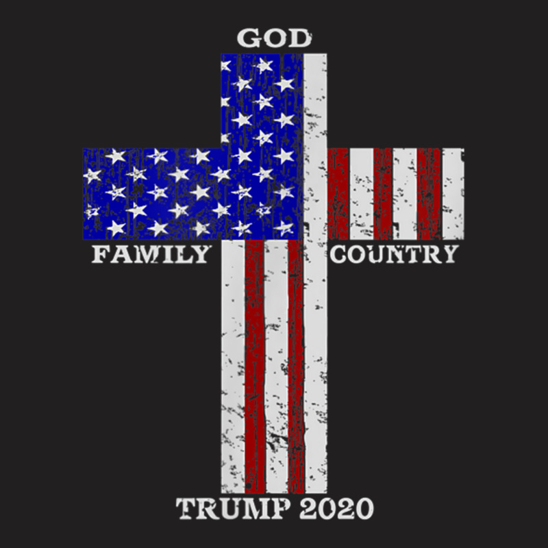 Christian Faith God Family Country Trump 2020 American Flag Funny Gift T-shirt | Artistshot