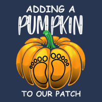 Pregnancy Thanksgiving Adding A Pumpkin To Our Patch T Shirt Ladies Denim Jacket | Artistshot