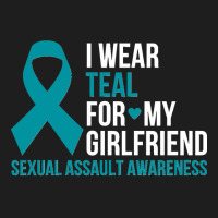 34.i Wear Teal For My Girlfriend Sexual Assault Awareness Month Sweats Classic T-shirt | Artistshot