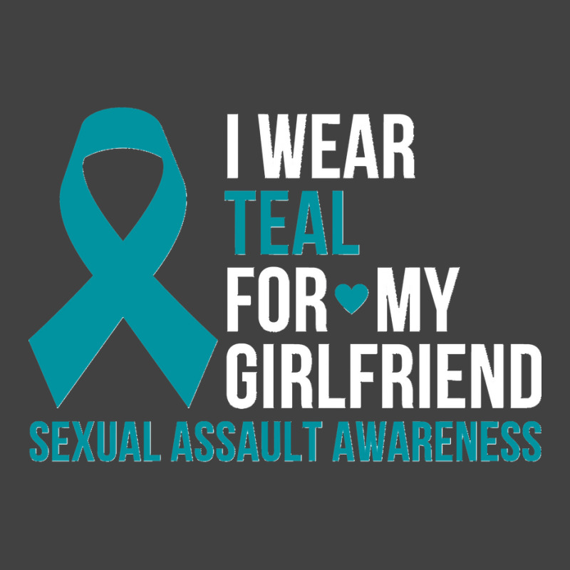 34.i Wear Teal For My Girlfriend Sexual Assault Awareness Month Sweats Vintage T-Shirt by LisaMarieRangel | Artistshot