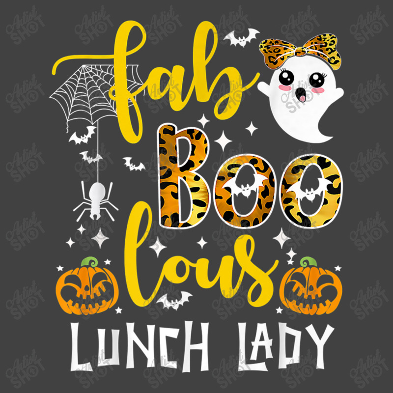 Leopard Fab Boo Lous Lunch Lady Team Teacher Spooky Season Vintage T-Shirt by MadisonDesign | Artistshot