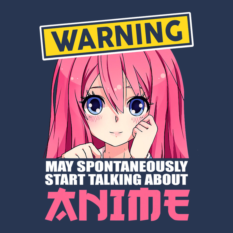 Warning May Spontaneously Start Talking About Anime Girls Men Denim Jacket | Artistshot