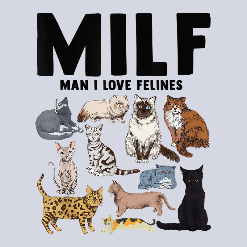 Milf Man I Love Felines Funny Cat Vintage T Shirt Fleece Short | Artistshot