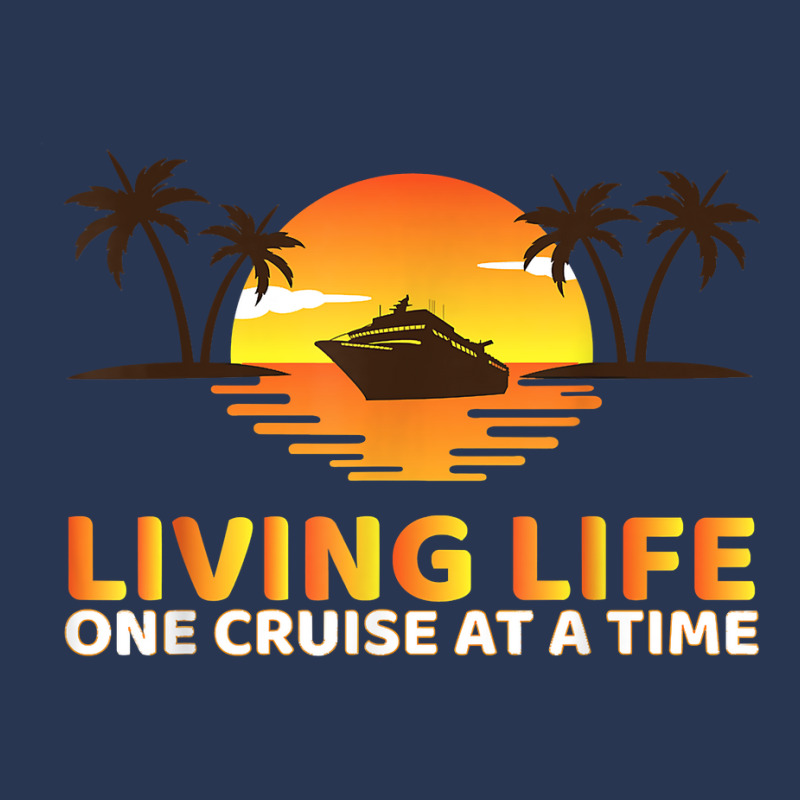 Living Life One Cruise At A Time Funny Cruise Ship T Shirt Men Denim Jacket | Artistshot