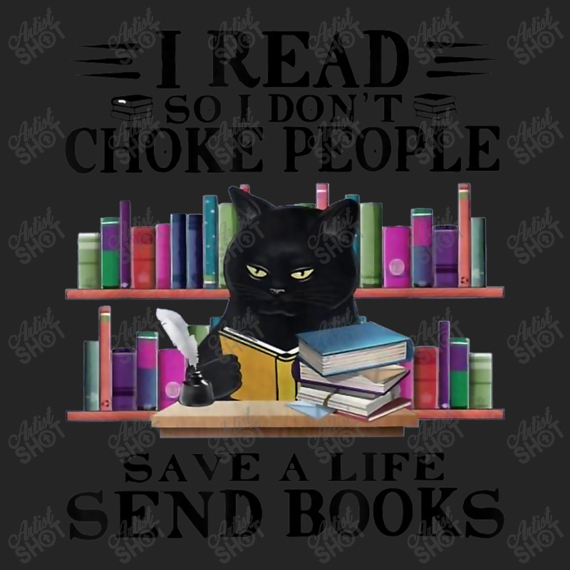 I Read So I Don't Choke People Save A Life Send Books Cat Unisex Hoodie by BraylonDesign | Artistshot