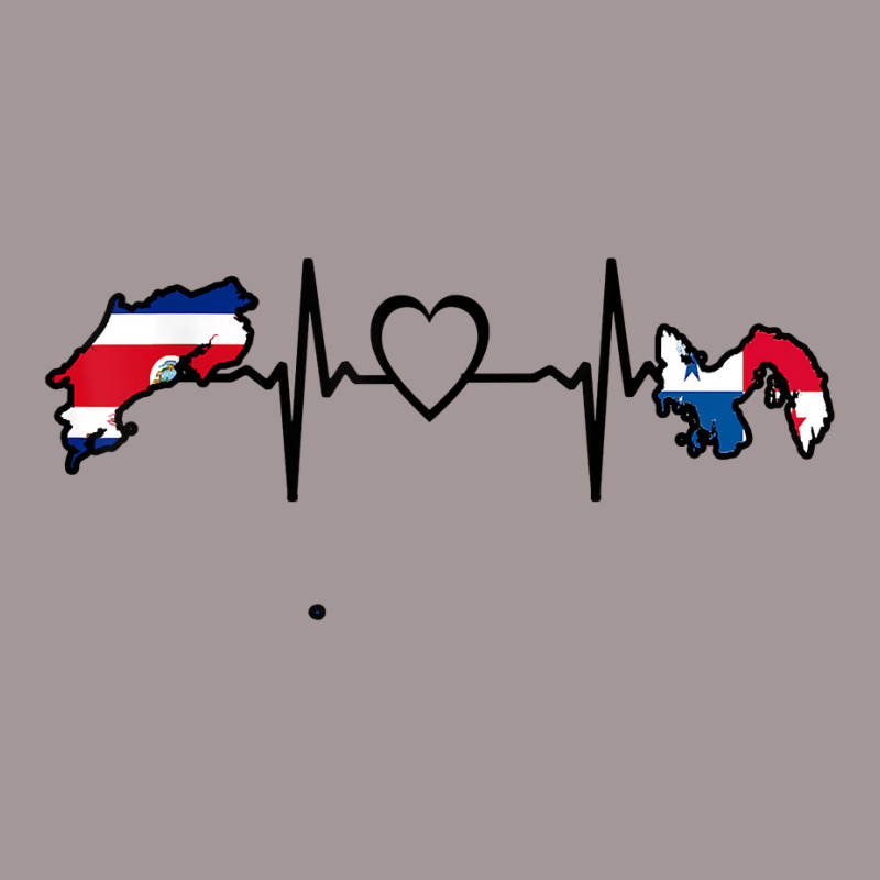 Costa Rica Panama Flag Costa Rican Panamanian Heartbeat T Shirt Vintage Short by pilusoekyokeln | Artistshot